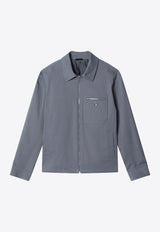 Fendi Zip-Up Overshirt Gray FW1393AUVI/S_FENDI-F0DUC