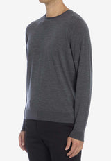 John Smedley Lundy Wool Sweater Gray LUNDY--CHARCOL