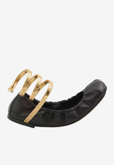 Rene Caovilla Juniper Nappa Leather Ballet Flats Black C12186010-NA01-V017