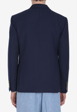 Valentino Single-Breasted Wool Jacket Navy 6V3CEG95-9EB-D51
