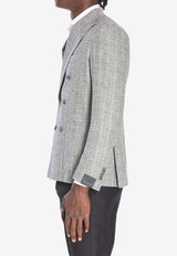Tagliatore Montecarlo Double-Breasted Pinstripe Jacket Gray 1SMC20K-850012-P1249