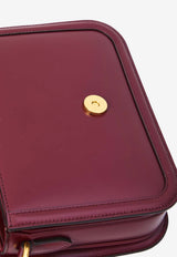 Valentino 9TO5 Leather Shoulder Bag Bordeaux 7W2B0R46-UHF-AFJ