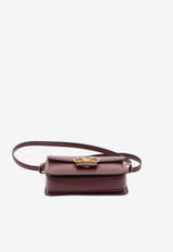 Valentino 9TO5 Leather Shoulder Bag Bordeaux 7W2B0R46-UHF-AFJ