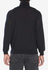 Saint Laurent High-Neck Wool Sweater  Black 821739-Y76GM-1000