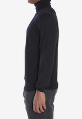 Saint Laurent High-Neck Wool Sweater  Black 821739-Y76GM-1000