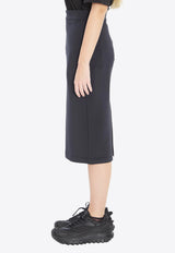 Moncler  X Edward Enninful Ee72 Pencil Midi Skirt Black K24038H00001-89A8K-999