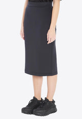 Moncler  X Edward Enninful Ee72 Pencil Midi Skirt Black K24038H00001-89A8K-999