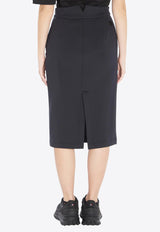 Moncler  X Edward Enninful Ee72 Pencil Midi Skirt Black K24038H00001-89A8K-999