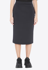 Moncler  X Edward Enninful Ee72 Pencil Midi Skirt Black K24038H00001-89A8K-999