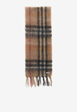 Burberry Mohair Wool Check Scarf Beige 8112967--B9719