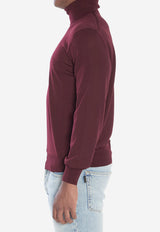 Saint Laurent High-Neck Wool Sweater  Bordeaux 821739-Y76GM-6040