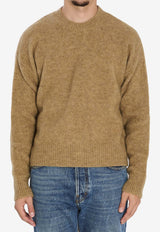 AMI PARIS Alpaca Blend Sweater Beige HKS824-KN0021-280