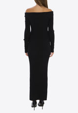 Max Mara Arnes Off-Shoulder Maxi Dress  Black 2521326203600-12193-007