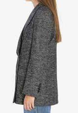 Dolce & Gabbana Double-Breasted Chevron Jacket  Gray F293DT-FCZAF-S8030
