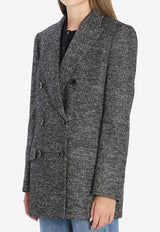 Dolce & Gabbana Double-Breasted Chevron Jacket  Gray F293DT-FCZAF-S8030
