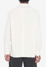 Saint Laurent Cassandre Striped Shirt  White 848033-Y7K19-1332