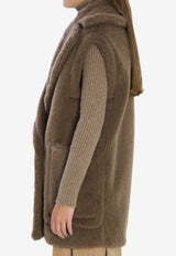 Max Mara Double-Breasted Teddy Vest  Brown 2521276253600-10501-004