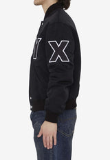 1017 ALYX 9SM Logo Varsity Bomber Jacket  Black AAMOU0377FA01--BLK0001