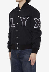 1017 ALYX 9SM Logo Varsity Bomber Jacket  Black AAMOU0377FA01--BLK0001