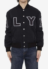 1017 ALYX 9SM Logo Varsity Bomber Jacket  Black AAMOU0377FA01--BLK0001
