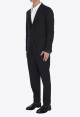 Tagliatore Single-Breasted Wool and Silk Suit Midnight Blue A-DAKAR22K11-520060-B3187