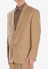 Saint Laurent Single-Breasted Wool Blazer Beige 813942-Y405W-7557