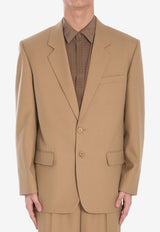 Saint Laurent Single-Breasted Wool Blazer Beige 813942-Y405W-7557