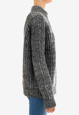 Plan C Wool Mélange Sweater Gray MGCMA57K00FW013--CAR01