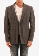 Tonello Wool-Blend Single-Breasted  Jacket Gray 82363--