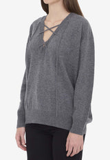 Lisa Yang Erna V-neck Sweater  Gray 2024282--GR