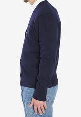 AMI PARIS Ami De Coeur Wool Cardigan Blue HKC361-001-414