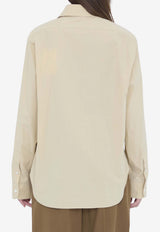 The Row Margan Long-Sleeved Shirt Sand 10303-W4075-SAN