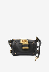 Chloé Small Paddington Grained Leather Crossbody Bag Black CH25WS803P75--001
