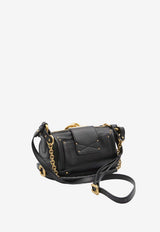 Chloé Small Paddington Grained Leather Crossbody Bag Black CH25WS803P75--001