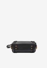 Chloé Small Paddington Grained Leather Crossbody Bag Black CH25WS803P75--001