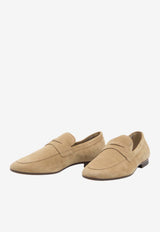 Tod's Suede Penny Loafers Beige XXM38K0GG10-RE0-801