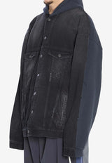 Balenciaga Oversized Faded Jacket   Black 850703-TTW67-1037