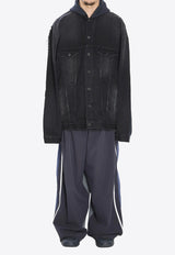 Balenciaga Oversized Faded Jacket   Black 850703-TTW67-1037