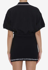 Alexander Wang Cropped Polo T-shirt Black 4CC12612070--001