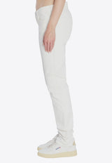 7 For All Mankind Logo Patch Low-Rise Jeans White 56448--