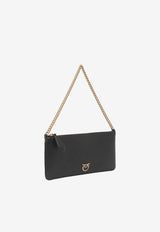 PINKO Horizontal Flat Shoulder Bag Black 102747A0F1Z99Q_Black_44130056