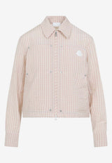 Long-Sleeve Logo Patch Striped Shirt