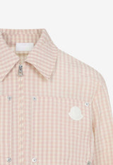 Long-Sleeve Logo Patch Striped Shirt