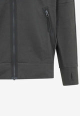 Long-Sleeve Open Hoodie