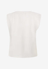 PINKO Melody Sleeveless Top White 106478A35DZ05_White_44129811