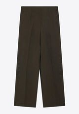 Fendi Wide-Leg Tailored Pants Olive FR6655AQ3H/R_FENDI-F1T6G