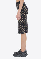 Marine Serre Crescent Moon Jersey Skirt   Black WSK123AC-JER0001-IT99