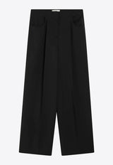 Fendi Wide-Leg Tailored Pants Black FR6655AQ3H/R_FENDI-F0GME