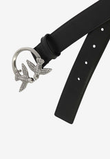 PINKO Love Birds Leather Belt Black 100125A0F1Z99O_Black_44130161