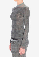 Jean Paul Gaultier Prince of Wales Body Shadow Top Gray W-TO363-M007P-087930